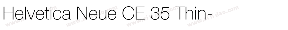 Helvetica Neue CE 35 Thin字体转换
